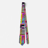 Black White Piano Keys  ネクタイ (正面)