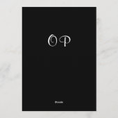 Black White Pine Branch Surprise 70th Birthday 招待状 (裏面)