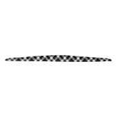 Black White Plaid Checker Seamless Pattern タイヘッドバンド (正面)
