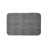 Black White Plaid Checker Seamless Pattern バスマット (正面)