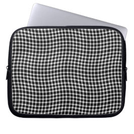 Black White Plaid Checker Seamless Pattern ラップトップスリーブ