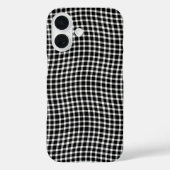 Black White Plaid Checker Seamless Pattern Case-Mate iPhoneケース (裏面)