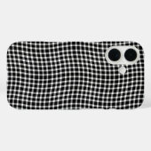 Black White Plaid Checker Seamless Pattern Case-Mate iPhoneケース (裏面 (横))