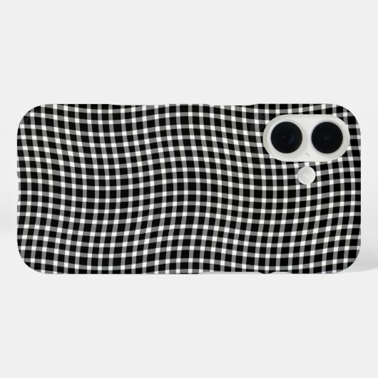 Black White Plaid Checker Seamless Pattern Case-Mate iPhoneケース (裏面 (横))