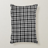 Black White Plaid Pattern アクセントクッション (正面(垂直))
