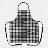 Black White Plaid Pattern エプロン (正面)
