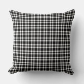 Black White Plaid Pattern クッション (正面)