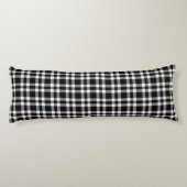 Black White Plaid Pattern ボディピロー (裏面)