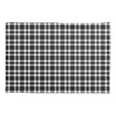 Black White Plaid Pattern 枕カバー (裏面-左)