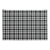 Black White Plaid Pattern 枕カバー (裏面-右)