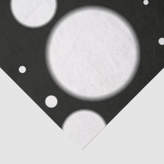 Black White Polka Dots Funky Pattern Decoupage 薄葉紙 (詳細)