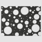 Black White Polka Dots Funky Pattern Decoupage 薄葉紙 (正面)