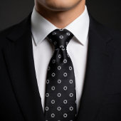 Black & White Polka Subtle Elegant ネクタイ