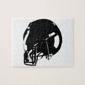 Black White Pop Art Football Helmet ジグソーパズル (横)