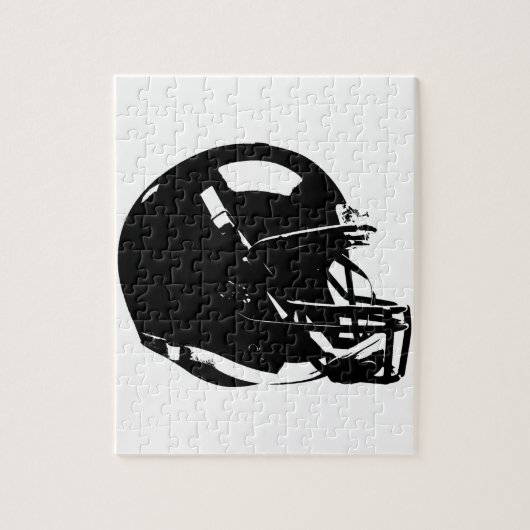 Black White Pop Art Football Helmet ジグソーパズル (縦)