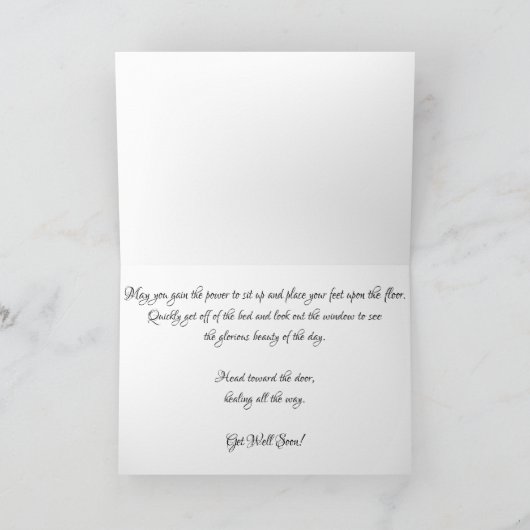 「Black & White POWER HOUSE」 Get Well Card カード (内部)