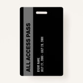 Black & White Press All Access PassイベントID バッジ (裏面)