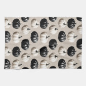 Black & White Pumpkin Fall Design キッチンタオル (横)