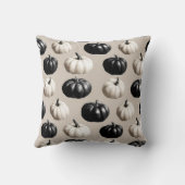 Black & White Pumpkin Fall Design クッション (裏面)