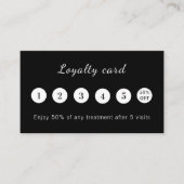 Black white qr code business logo ロイヤリティカード (正面)