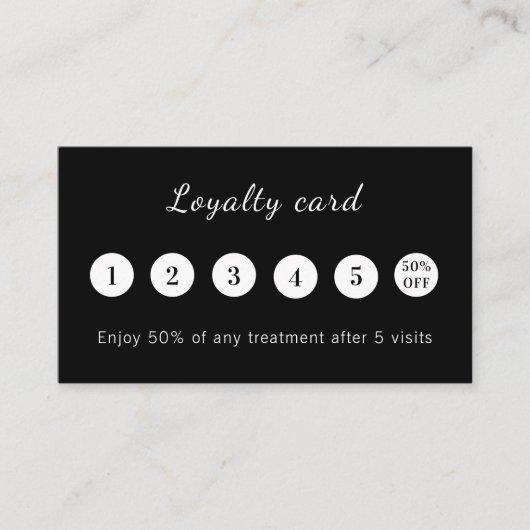 Black white qr code business logo ロイヤリティカード (正面)