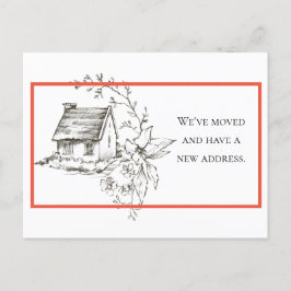 Black、White、Red New Addressのお知らせ 案内ポストカード