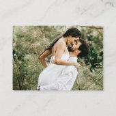 Black white reserved seat Photo wedding website エンクロージャーカード (裏面)