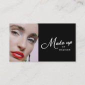 Black & White Retro Script Photo Makeup 名刺 (正面)