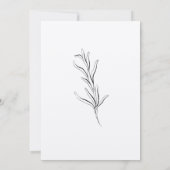 Black & White Rosemary Floral Bridal Shower 招待状 (裏面)
