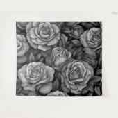 Black White Roses Party 90s Star Shot Backdrop タペストリー (正面(横))