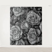 Black White Roses Party 90s Star Shot Backdrop タペストリー (正面)