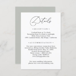 Black & White Sage Greenの情報結婚詳細 エンクロージャーカード