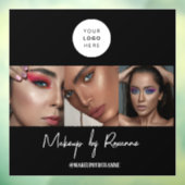 Black White Script Logo Photo Makeup Studio  ウィンドウサイン (シート3)