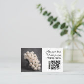 Black White Script Photo Photographer Business 名刺 (スタンド正面)