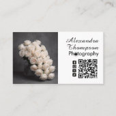 Black White Script Photo Photographer Business 名刺 (正面)