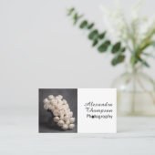 Black White Script Photo Photographer Business 名刺 (スタンド正面)