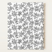 Black & White Seamless Floral Year Planner プランナー手帳 (裏面)