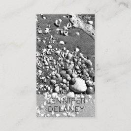 Black & White Seashells写真ソーシャルメディア 名刺