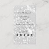 Black & White Seashells写真ソーシャルメディア 名刺 (裏面)