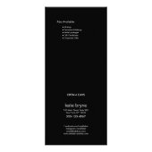 Black White Sequin Beauty Price List Service Menu ラックカード (裏面)