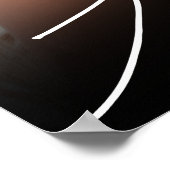 Black White Simple Photo Graduation Party Sign ポスター (角)