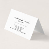Black White Simple Plain Architect Business Card 名刺 (正面)