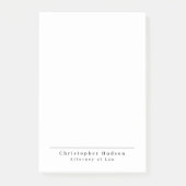 Black White Simple Plain Minimalist ポストイット (正面)