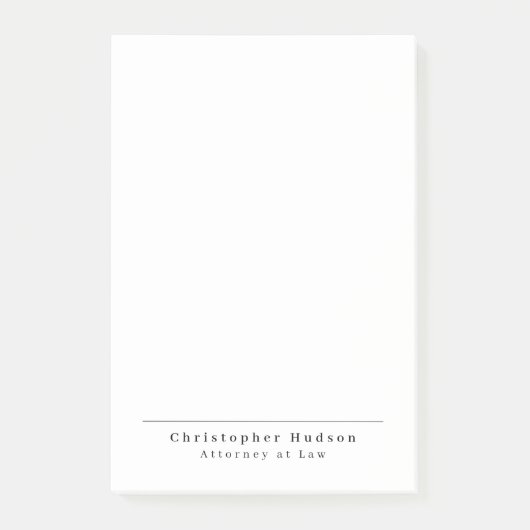 Black White Simple Plain Minimalist ポストイット (正面)