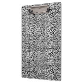 Black & white snow leopard print  クリップボード (左)