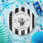 Black White Stripe Psychology Freud CARTOON ペーパープレート (パーティー)