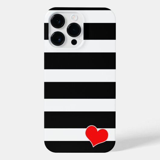 Black & White Striped iPhoneケース (裏面)