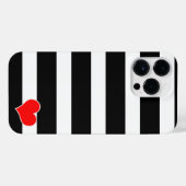 Black & White Striped iPhoneケース (裏面横)