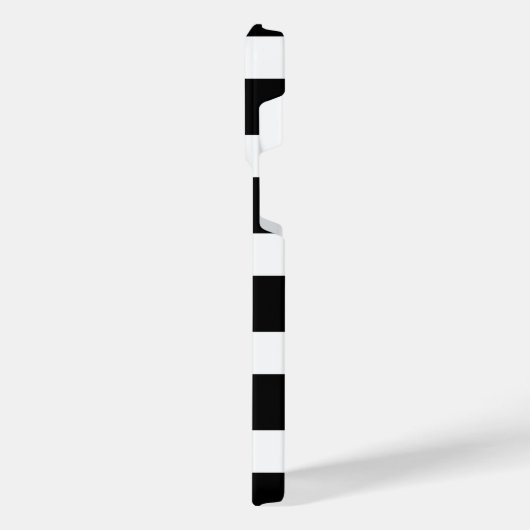 Black & White Striped iPhoneケース (左側面)