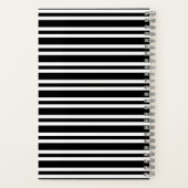 Black White Stripes Seamless Pattern ノートブック (裏面)